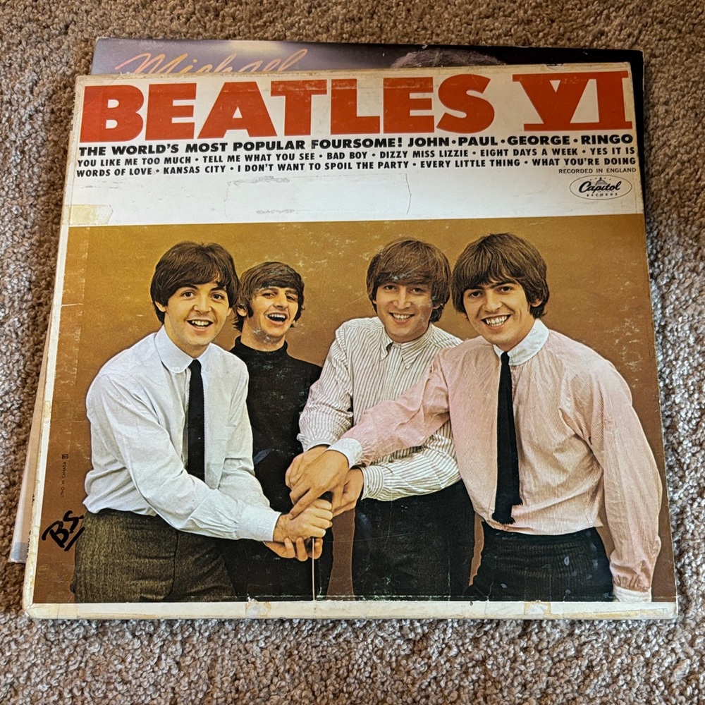 The Beatles VI Vinyl Record - Black and White Cover